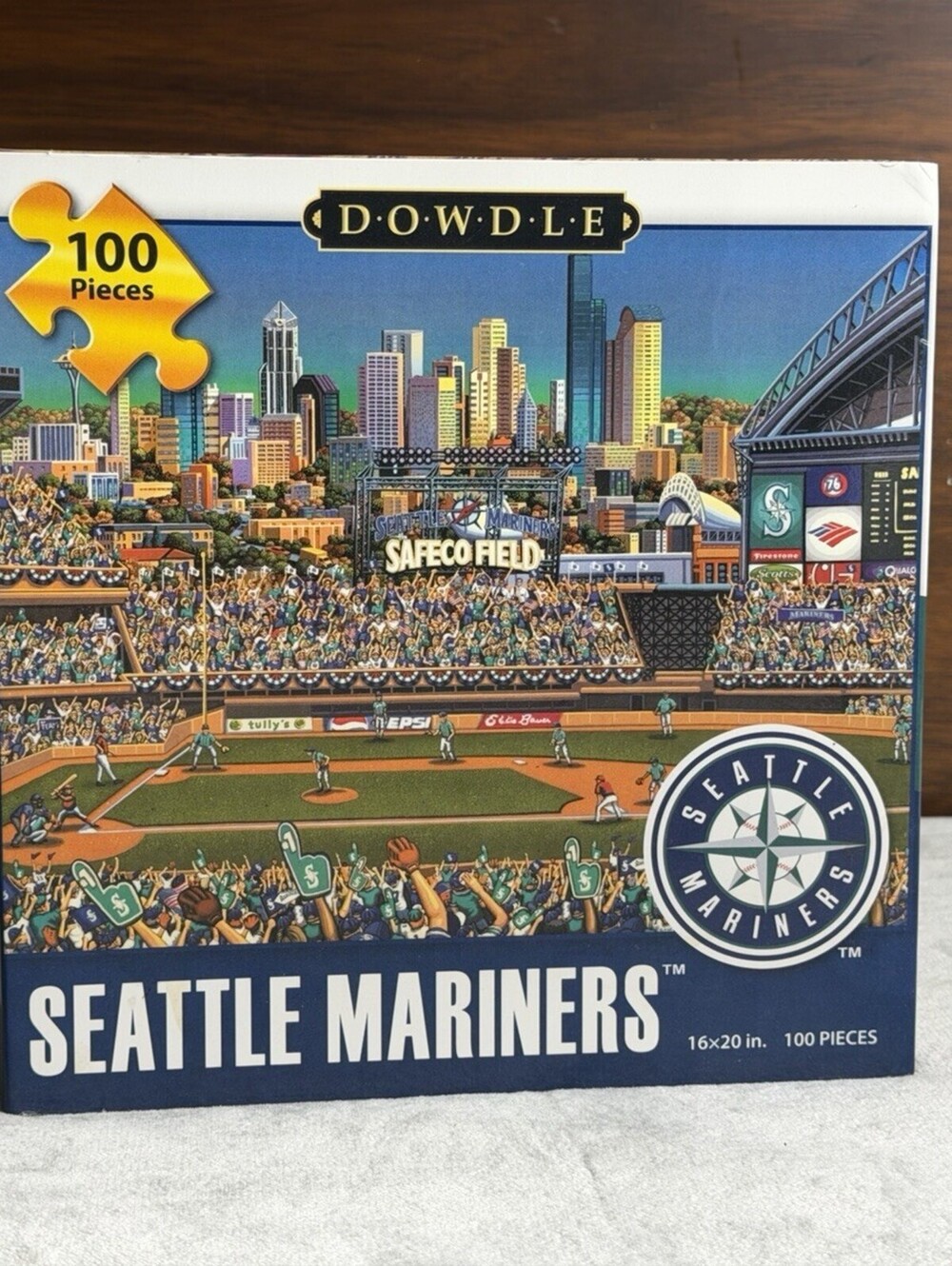 Dowdle Folk Art Seattle Mariners Safeco Field 100 Piece Jigsaw Puzzle 16x20